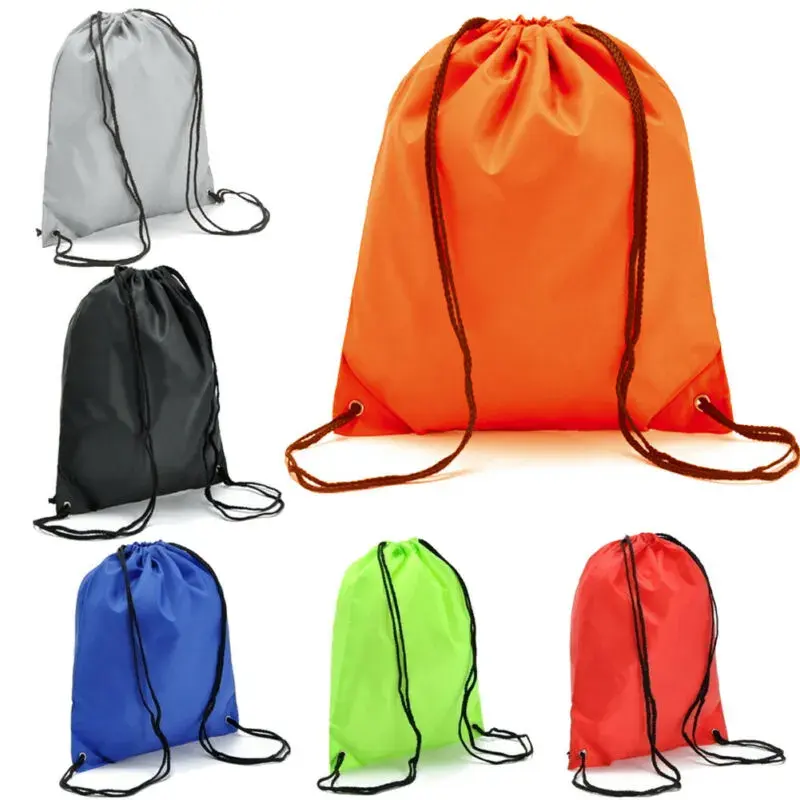 Custom Logo Plain Polyester Drawstring Bag Eco Friendly Nylon Carry Gift Bag Drawstring Bag