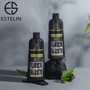 ESTELIN 400ml <span class=keywords><strong>Tinte</strong></span> para el cabello rápido Colágeno negro natural Aceite de argán Champú para el color del cabello Forma de crema refrescante y nutritiva - Product Image 6
