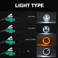 Farol Fari Led 5.75 7x6 cee vélo Hazhard interrupteur Drl 7 pouces Led projecteur phares pour Jeep vélo 2020 Royall Enfield