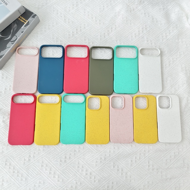 TPU Mobile Phone Case for 17 18 Pro Max Eco-friendly Soft Anti-Fingerprint Biodegradable Shockproof Wheat Straw