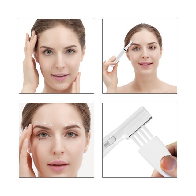 Новинка 2021, электрическая ручная ультразвуковая система вакуумной очистки, триммер для бороды, бритва для подбородка, бровей