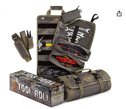 BSCI GRS the Bag Pro Official Tool Roll Organizer 4 Detachable Tool Pouches Detachable Wrench Organizer Heavy Duty Tool Bags