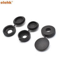 Elehk Capuchon de vis pliable en plastique nylon blanc noir Capuchons de vis à charnière en plastique pour la protection des vis