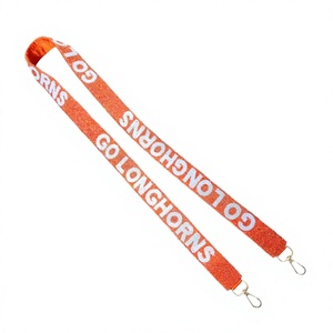 Longhorns Go Sangles de sac de perles de rocaille en or blanc personnalisées 'Hook Em Horns' Accessoire Sangle de sac à main perlée à la mode - Product Image 1