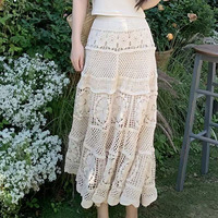 Ensemble de chandails en tricot bohème d'été pour femmes, respirant, sans manches, longueur midi, en tissu de laine
