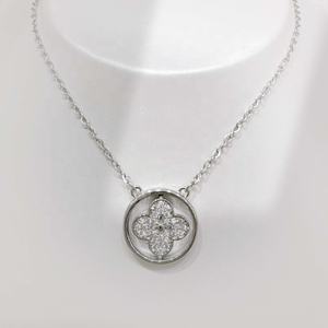 Precio de fábrica: Collar redondo de plata de ley 925 con dije de trébol esmaltado, estilo coreano, para mujer, ideal para el verano. - Product Image 5