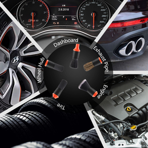 SPTA DF017 Juego de 5 Cepillos para Detallado de Autos <span class=keywords><strong>con</strong></span> Cerdas de PP para Limpieza sin Rayones de Superficies Automotrices, Piezas Interiores/Exteriores - Product Image 6