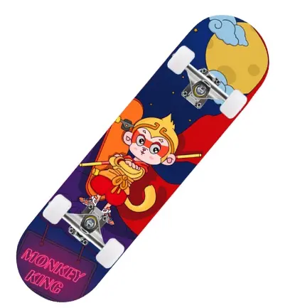 Hot Sale Customized Longboard from China Kids Fitness Equipment with Colorful PU Maple and Wood Wheels Skateboard