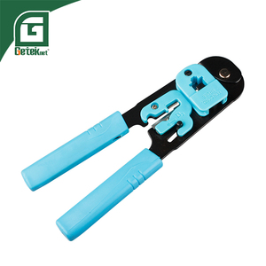 Herramienta de crimpado RJ45 GETEKnet OEM ODM para redes, pelacables eléctrico de cobre, tubo de crimpado RJ45, mango azul oscuro - Product Image 1