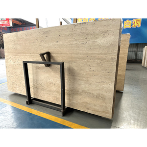 Modern Beige Travertine Wabi-Sabi Eco-Friendly Durable Easy Clean Coffee Table Designer <strong>Furniture</strong> for Living Room Hotel Use - Product Image 5