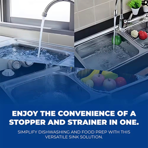 Filtro de Desagüe Redondo 3 en <span class=keywords><strong>1</strong></span> de Acero Inoxidable para Fregadero de Cocina, Desatascador Desmontable Anticongelante - Product Image 2
