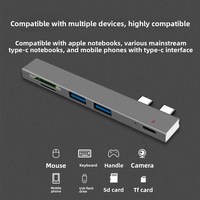Hub USB 3.0 con 4 Puertos de Aluminio, Velocidad de 5Gbps, Divisor y Extensor USB para Laptop, PC, MacBook, iMac, Surface Pro y Más, en Caja