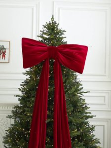 Nơ Giáng Sinh nhung mềm mại, to lớn, nơ Giáng Sinh khổng lồ làm phông nền trang trí phòng tiệc, trang trí cây thông Noel - Product Image 2