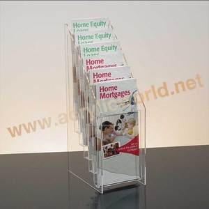 Custom Acrylic <b>Table</b> <b>Top</b> Brochure Holder for Magazine and Catalog <b>Display</b> Countertop Literature <b>Stand</b> - Product Image 6