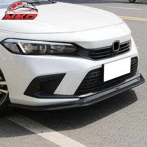 Lèvre de pare-chocs avant compatible avec Honda Civic 2022-2024 style RS, kit 3 pièces imitation carbone PP, pièces auto de haute qualité, kit carrosserie - Product Image 3