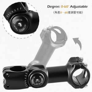 Potence de vélo réglable en alliage d'aluminium portable, 25,4/31,8 mm, 90-145 mm, rallonge de guidon pour vélo de route et cyclisme – Vente en gros - Product Image 3