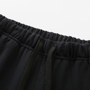 Pantaloni Neri da Donna <span class=keywords><strong>in</strong></span> Cotone Sportivi a <span class=keywords><strong>Vita</strong></span> Alta <span class=keywords><strong>con</strong></span> Coulisse, Gamba Larga, <span class=keywords><strong>Vita</strong></span> Elastica, Vestibilità Regolare, Tinta <span class=keywords><strong>in</strong></span> Capo, Taglio Dritto - Product Image 2