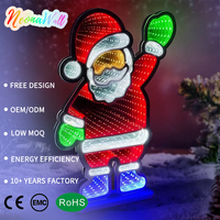 Nouvelle Décoration de Noël 2026 : Lumière LED Miroir Infini, Miroir Abysse 3D, Enseigne Néon Personnalisée Père Noël pour Vente en Gros Festive