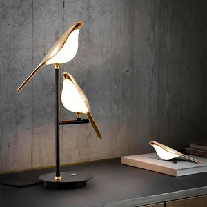 Lampe led de bureau en forme d'oiseaux porte-bonheur, design créatif, luminaire décoratif d'intérieur, idéal pour une chambre à coucher, nouveau modèle de 2022