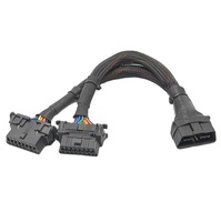 Arnés de cables hembra doble de núcleo completo de 16 pines OBD de alta calidad, longitud personalizada para aplicaciones electrónicas y Automotrices