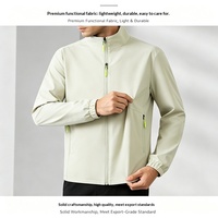 Trench-coat léger haute performance pour homme, 100 % polyester, coupe-vent, imperméable et anti-taches, col montant, idéal pour les activités de team building d'entreprise.