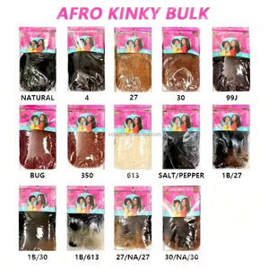 <span class=keywords><strong>Capelli</strong></span> Afro Kinky Bulk da 12 pollici 100g per <span class=keywords><strong>Extension</strong></span> Dreadlock, <span class=keywords><strong>Capelli</strong></span> per Intrecciare dall'Aspetto Naturale, Confezione Afro Twist Disponibile Ora - Product Image 3