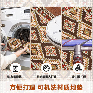 พรมเช็ดเท้าขนแกะหนานุ่ม กันลื่น ซึมซับน้ำได้ดี รูปทรงสี่เหลี่ยมผืนผ้า ฐาน TPR สำหรับใช้ในบ้าน ซักเครื่องได้ สีพื้น โพลีเอสเตอร์ - Product Image 3