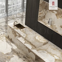 Losas Grandes de Piedra Sinterizada de Porcelana Moderna para Revestimiento de Paredes Exteriores e Interiores, 20 mm de Grosor, para Baños, Pasillos, Centros Comerciales y Uso en Exteriores