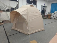 Nouvelle conception de tente dôme gonflable à double couche, quatre saisons, une chambre, tente familiale d'extérieur, tissu en toile, imperméabilisation 2000-3000 mm
