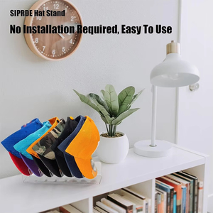 LM Baseball Cap <b>Display</b> Stand Holds 7 Caps Flexible Detachable Design No Install Required <b>Hat</b> Organizer Rack Storage Model - Product Image 2