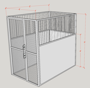 คอกสุนัขทำจากแก้วนิรภัยลายสัตว์ขนาดใหญ่สำหรับใช้ในบ้าน - Product Image 5