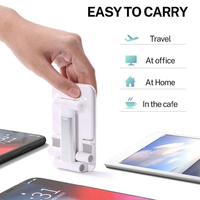 Support de téléphone portable pliable en plastique pour bureau, support portable en plastique rigide pour téléphone portable, idéal pour bureau, petit cadeau