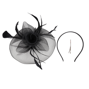HAPPYQUALITY 2025 Simamays <strong>Fascinators</strong> Women's Flower <strong>Fascinator</strong> Wedding <strong>Hair</strong> Hat <strong>White</strong> Church Hats for Women - Product Image 5