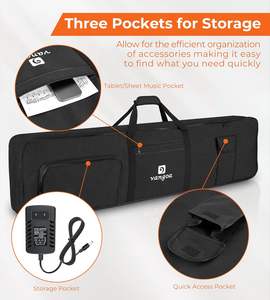 Funda Protectora Acolchada Grande para Teclado de Piano, Personalizable, Muestra Gratuita | Bolsa de Transporte para Teclado de Piano 61587, Bolsa para Instrumento Musical - Product Image 6