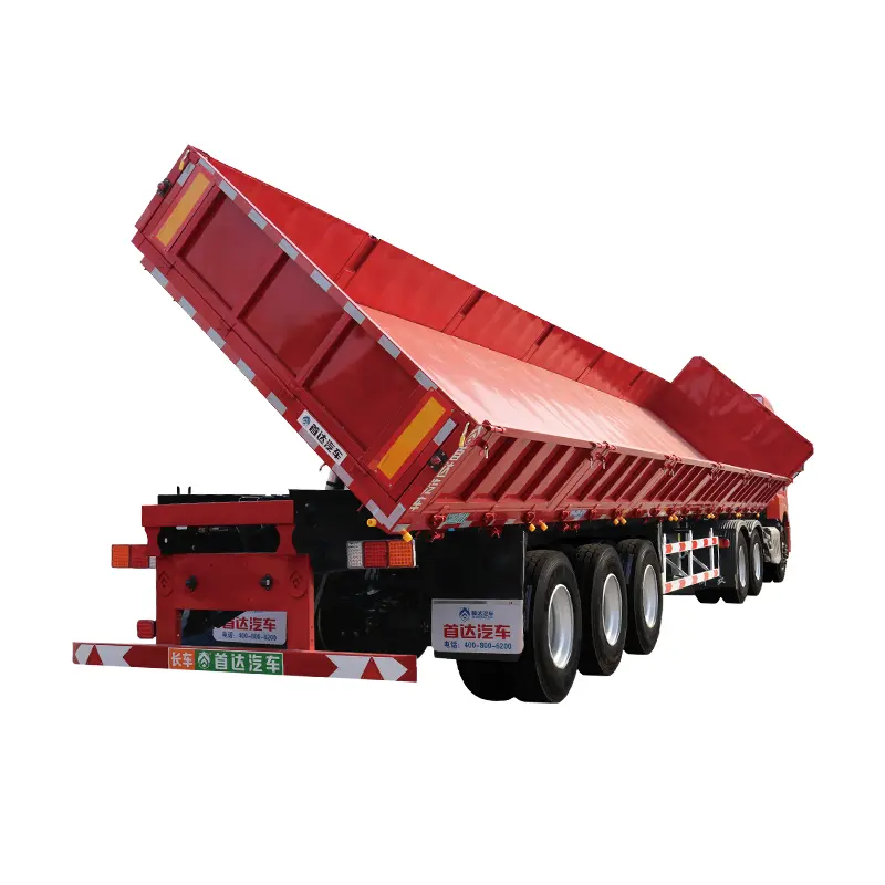 side dump semi-trailer bulk feed semi-trailer suspension customization semi-trailer