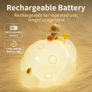 โคมไฟกลางคืนรูปดาวเคราะห์น่ารัก ดีไซน์ทันสมัย ไฟ LED ควบคุมด้วยระบบสัมผัส แสงสีขาวอบอุ่น ใช้พลังงานจากแบตเตอรี่ ขายดี - Product Image 3