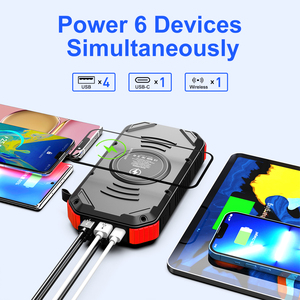 ES983S chargeur solaire sans fil de haute qualité banque d'alimentation 30000 mah chaud 2022 nouveau avec chargeur sans fil powerbank avec flash - Product Image 5