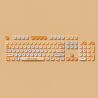 Ensemble de touches de clavier Akko Capybara Pudding 140 touches, transparentes sur 4 côtés, PBT, teinture par sublimation