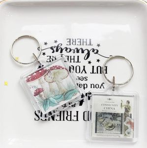 Porte-clés personnalisé en acrylique rectangulaire au design raffiné, porte-clés DIY pour souvenir, anniversaire, vacances, avec photo à clipser rapidement - Product Image 2