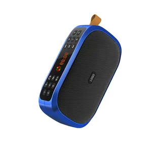便携式迷你扬声器S168蓝牙音响设备支持调频收音机辅助输入tf卡，带大屏幕数字键盘，适用于户外