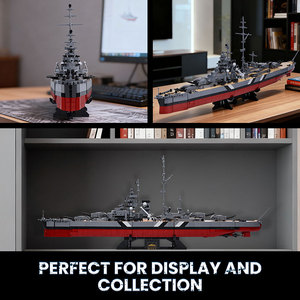 Ensemble <span class=keywords><strong>de</strong></span> blocs <span class=keywords><strong>de</strong></span> construction JMBricklayer Grand Navire <span class=keywords><strong>de</strong></span> <span class=keywords><strong>Guerre</strong></span> Bismarck 2537 pièces en plastique, 14 ans et plus, décoration pour la maison et le bureau, jouet <span class=keywords><strong>de</strong></span> construction pour garçons - Product Image 6