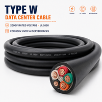 Kabel Daya Portabel Tipe W Standar 1650, Kabel Tembaga Terisolasi EPR Tugas Berat 2000V, Fleksibel dan Beruntai untuk Pusat Data AI