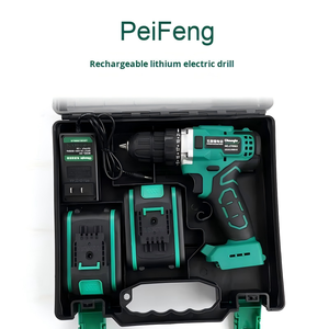 מקדחה חשמלית נטענת ללא פחמים של PEIFENG, סוללת ליתיום עוצמתית 21V, שתי סוללות, מטען אחד, אלחוטית, אימפקט 35N, OEM - Product Image 5