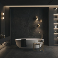 Carreaux de porcelaine sculptés antidérapants de luxe moderne 600x1200 pour hall d'hôtel haut de gamme, mur d'accentuation de salle de bain, bureau d'entreprise premium