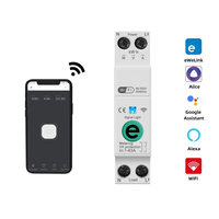 Disjoncteur intelligent WIFI Ewelink 1P+N 16A avec minuterie, relais, compteur d'énergie kWh, protection contre les surtensions et les surintensités, télécommande