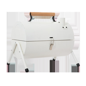 Charcoal Grill For Outdoor Camping Metal One Piece 4kg With Wooden Handle And Stand - Product Image 1