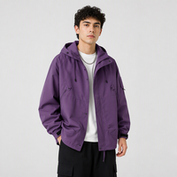 Blouson Bomber Homme Fonctionnel Nouvelle Collection Automne 2026 – Style Streetwear Ample et Décontracté avec Capuche Coupe-Vent pour l'Extérieur