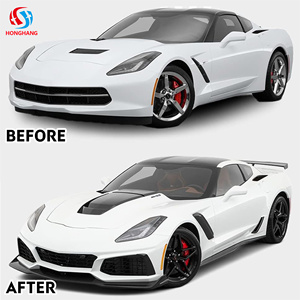 Faldones Laterales de Fibra de Carbono ABS para Chevrolet <span class=keywords><strong>Corvette</strong></span> <span class=keywords><strong>C7</strong></span> 2014-2019 Estilo Z06 Grand Sport, Extensión de Panel de Balancín - Product Image 3