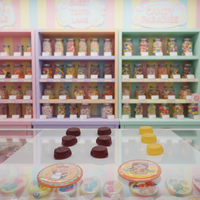 Permen Jus Vitamin C Chibi Maruko IP License Fruity Icing Toffee Gummy, Mainan Blind Box, Lencana, OEM, Beraneka Warna