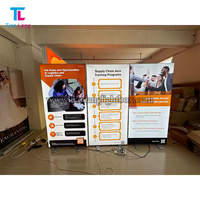 Stand d'exposition modulaire en aluminium pour salon professionnel, 10x10 pieds, portable, rectangulaire, modèle TL321, sublimation par transfert thermique